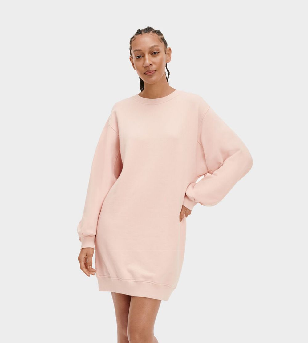 Ugg Ariela Balloon Sleeve - Womens Dress - Rose - NZ (5618GSWJY)